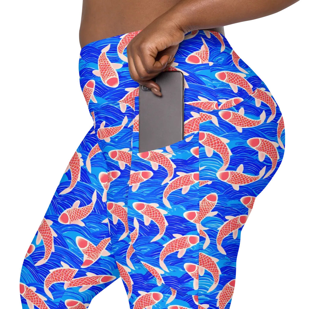 Cobalt Current on Leggings with Pockets — Product details 2