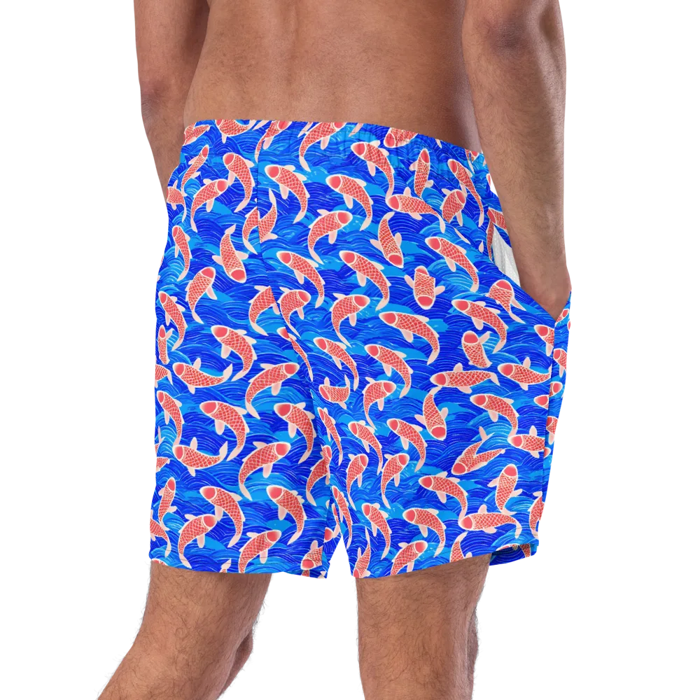 Cobalt Current on Swim Trunks — Right Back