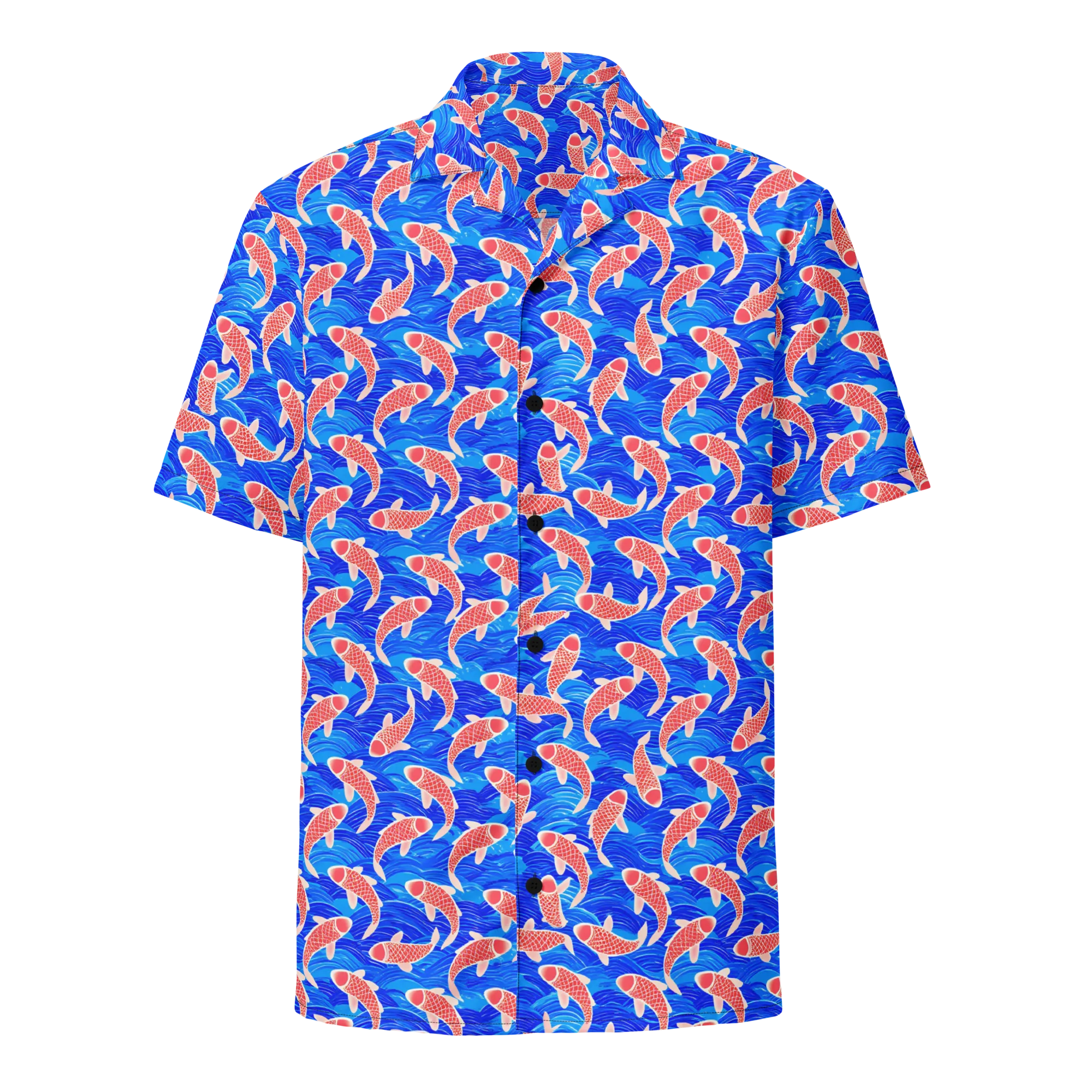 Cobalt Current on Button Shirt — Front