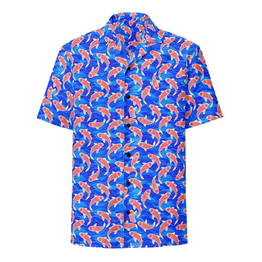 Cobalt Current on Button Shirt — Front