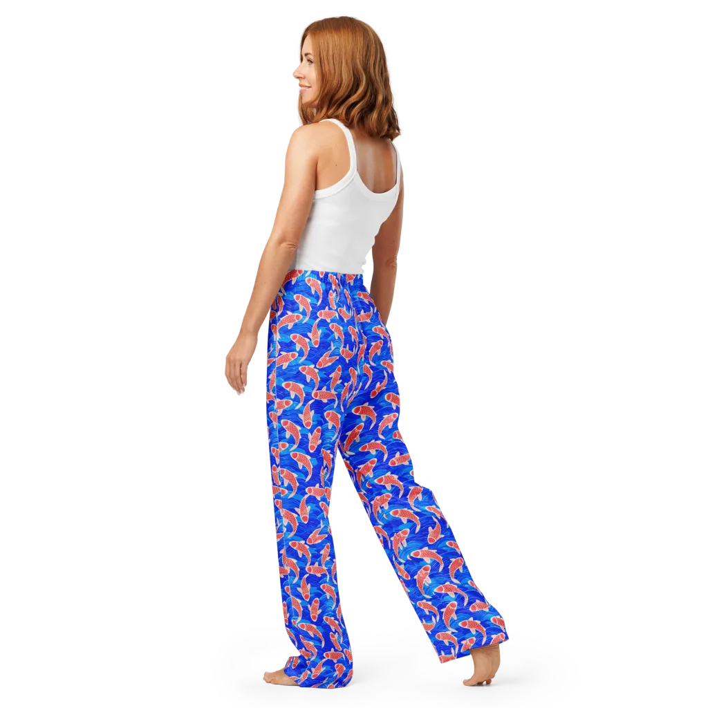 Cobalt Current on Women's Pajama Pants — Back