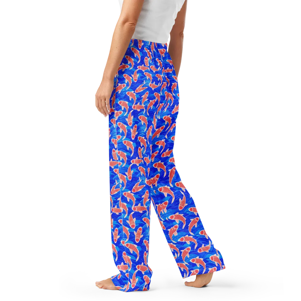 Cobalt Current on Women's Pajama Pants — Left