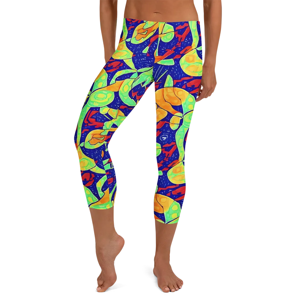 Prism Koi on Capri Leggings — Front