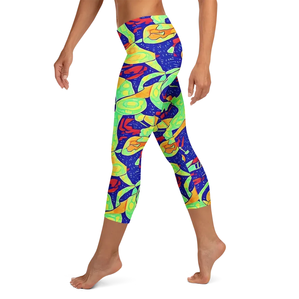 Prism Koi on Capri Leggings — Left