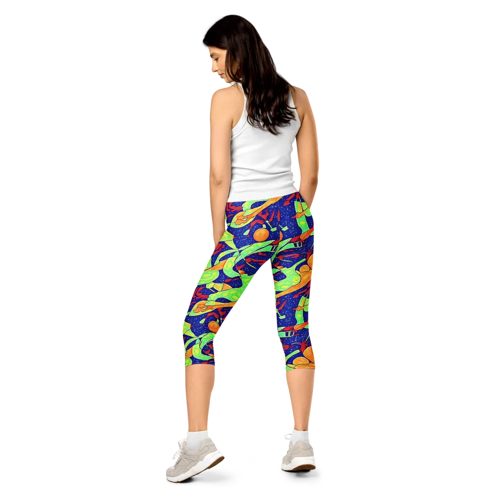 Prism Koi on Capri Leggings — Back