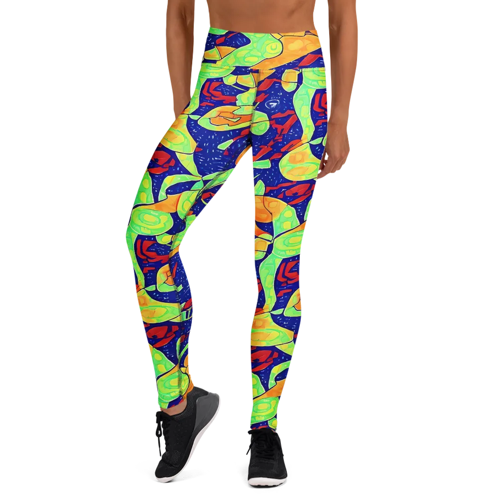 Prism Koi on Yoga Leggings — Front