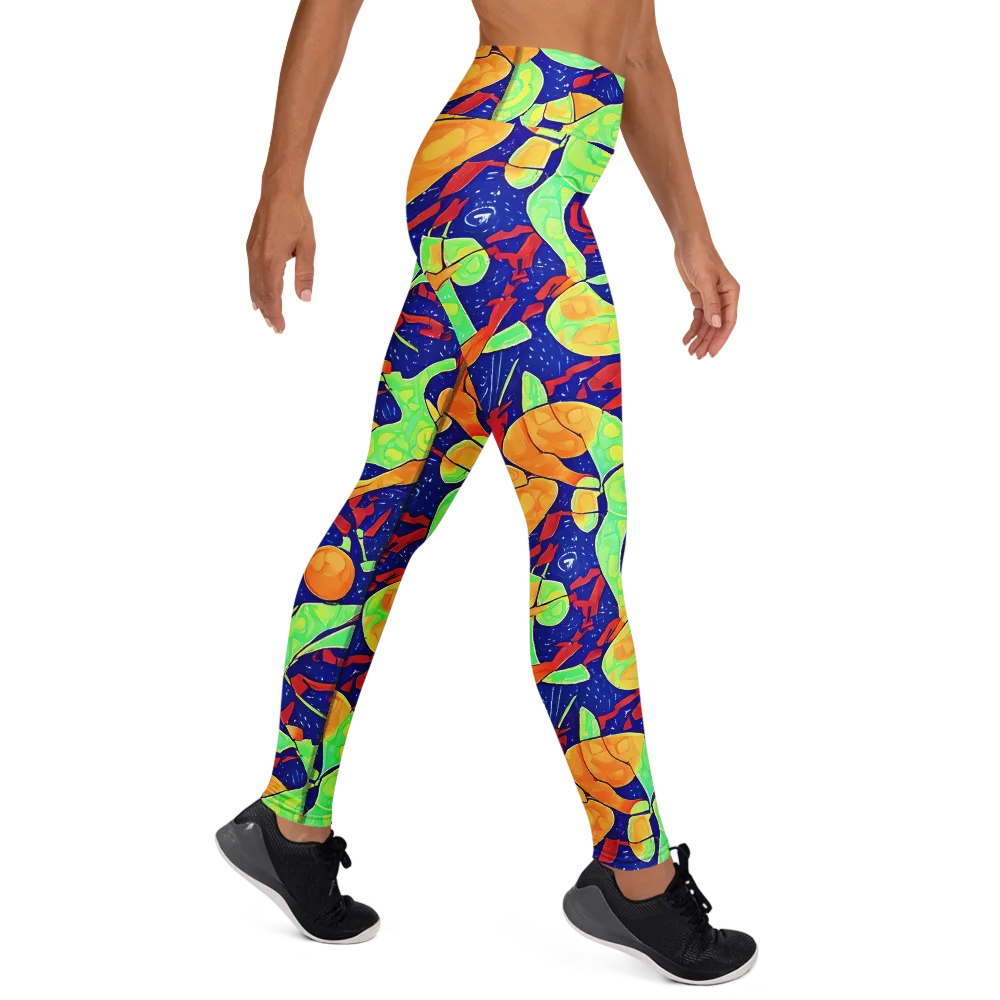 Prism Koi on Yoga Leggings — Right