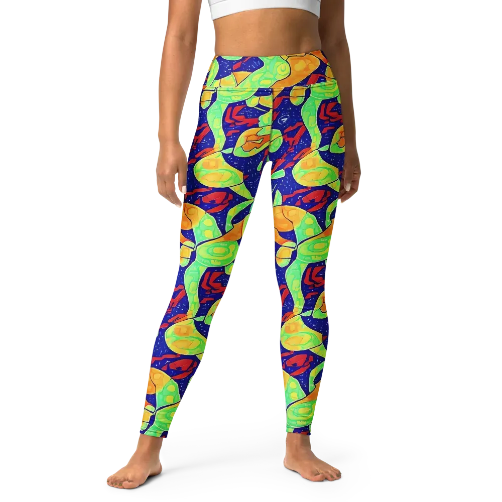 Prism Koi on Yoga Leggings — Front