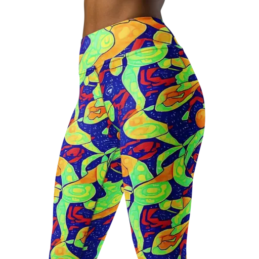 Prism Koi on a Yoga Leggings