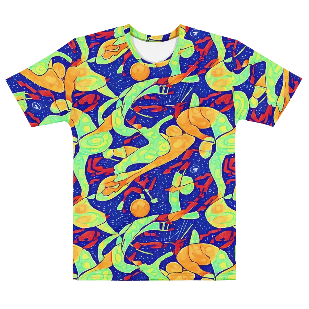 Prism Koi on Men's Cotton Crew Neck T-Shirt — Front