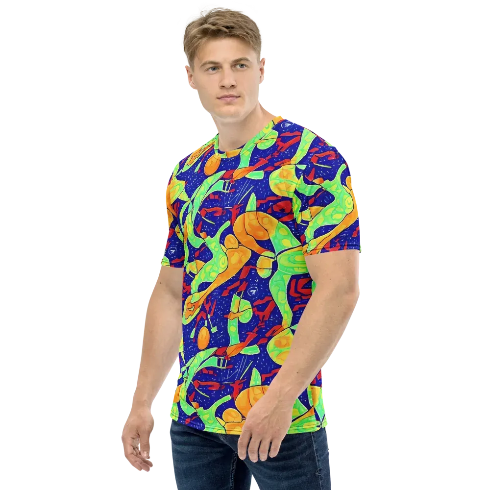 Prism Koi on Men's Crew Neck T-Shirt — Left