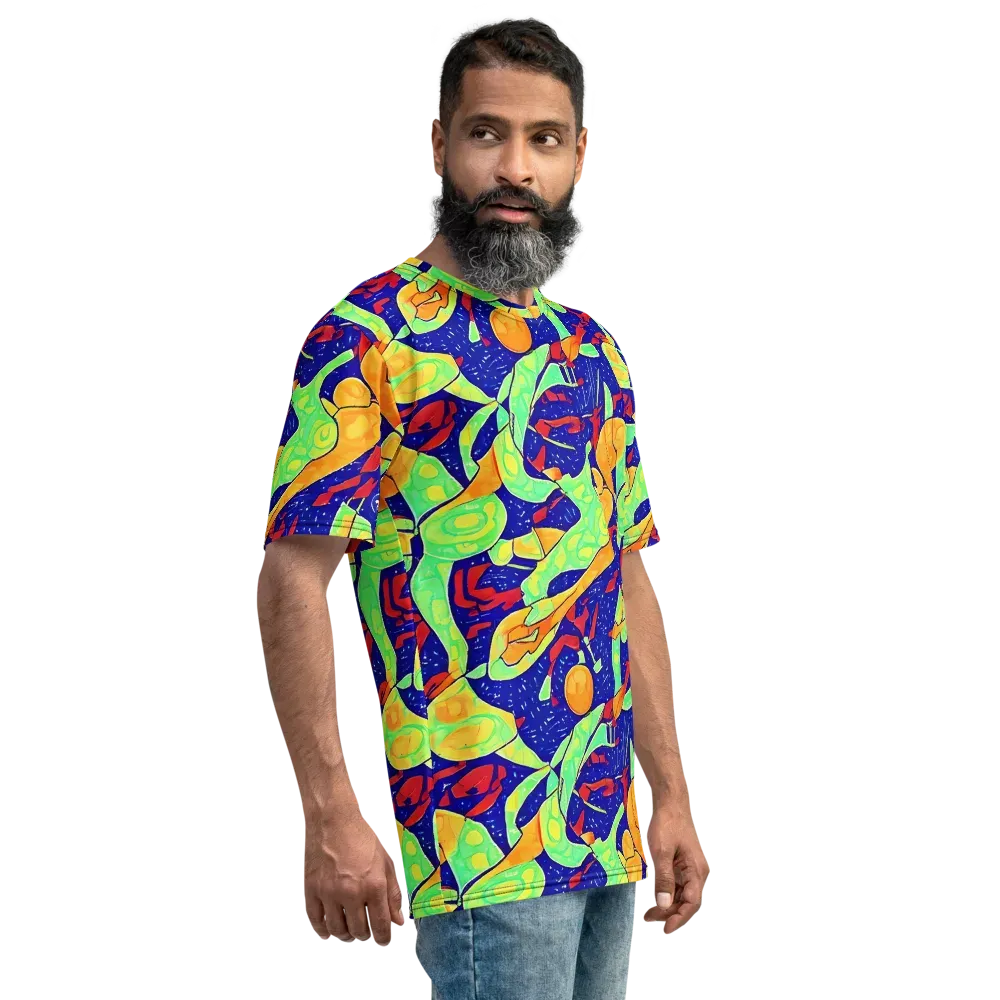 Prism Koi on Men's Crew Neck T-Shirt — Right