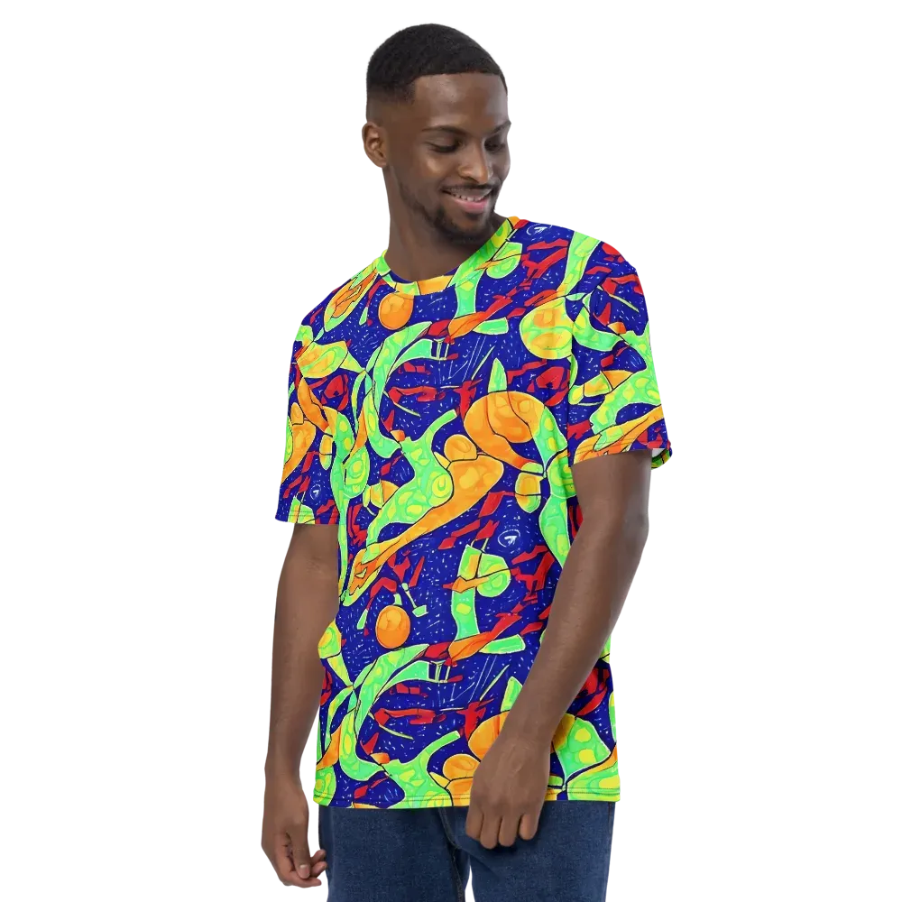 Prism Koi on Men's Crew Neck T-Shirt — Left