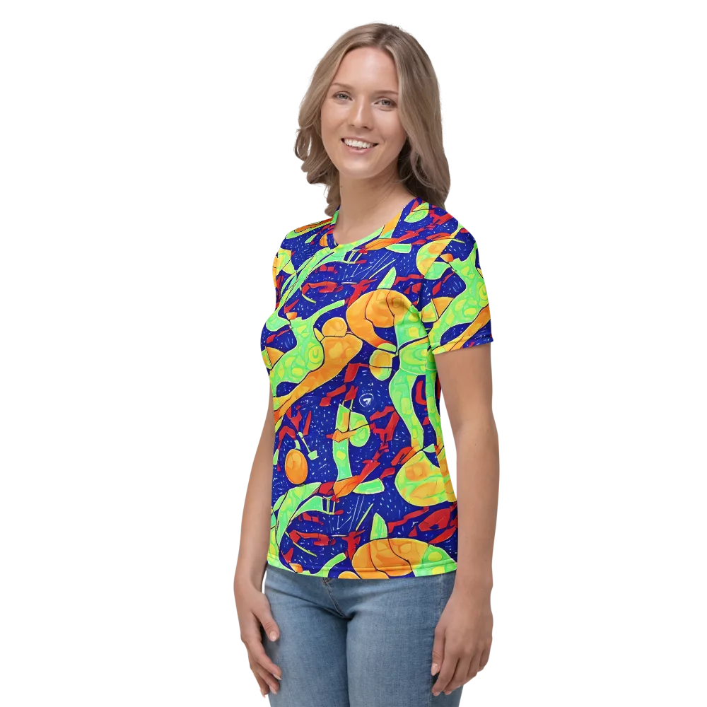 Prism Koi on Women's Crew Neck T-Shirt — Left