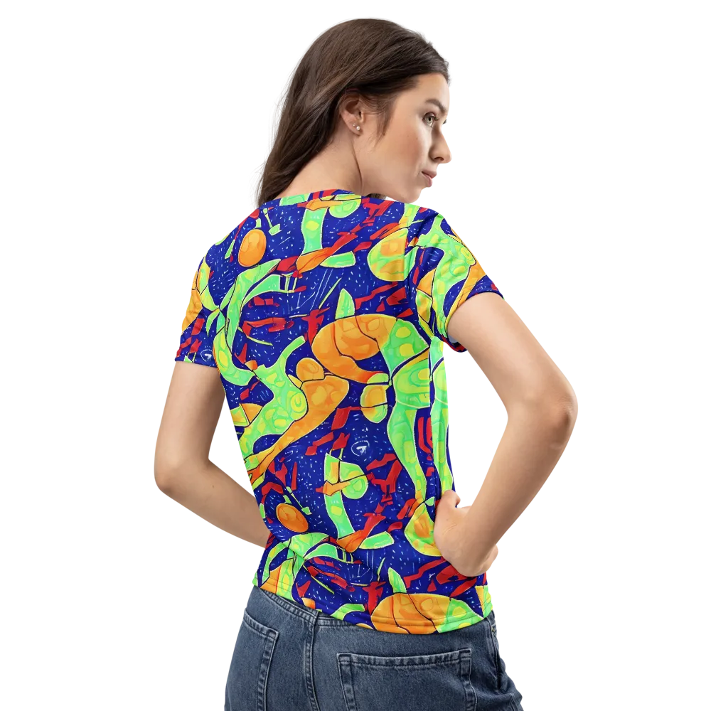 Prism Koi on Women's Crew Neck T-Shirt — Back