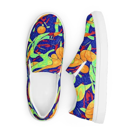 Prism Koi on a Men's Slip-On Canvas Shoes