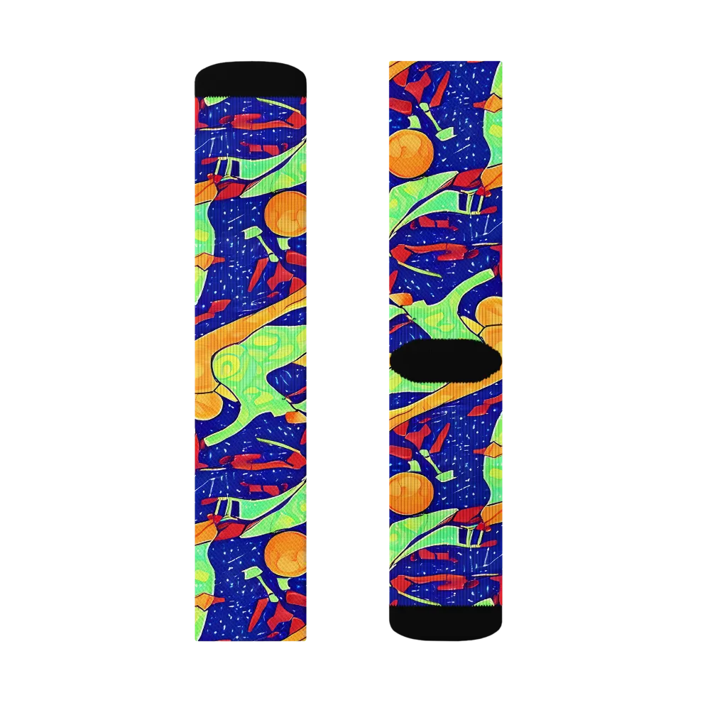 Prism Koi on Socks — Left Sock