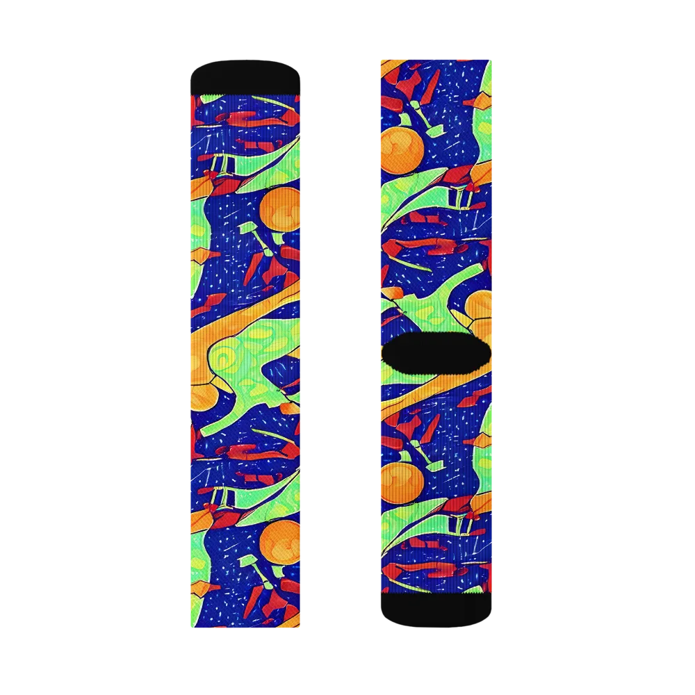 Prism Koi on Socks — Right Sock