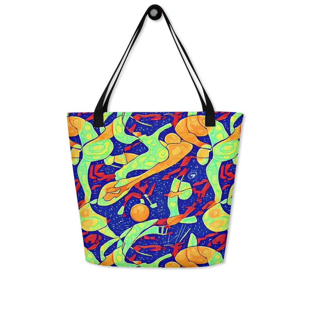 Prism Koi on Large Tote Bag W/ Pocket — Front