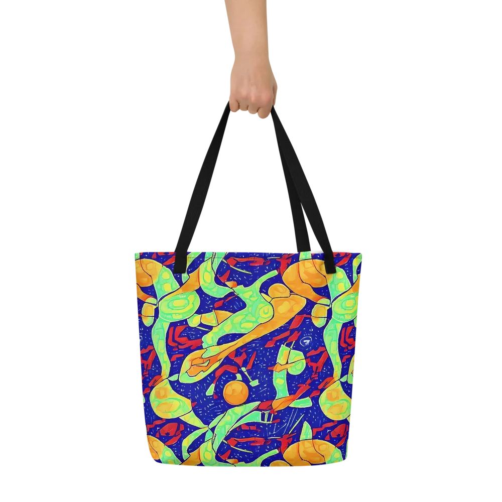 Prism Koi on Large Tote Bag W/ Pocket — Front