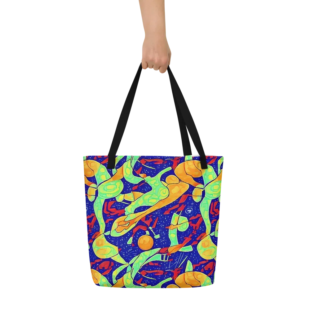 Prism Koi on Large Tote Bag W/ Pocket — Front