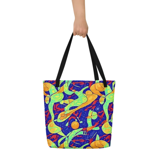 Prism Koi on a Large Tote Bag W/ Pocket