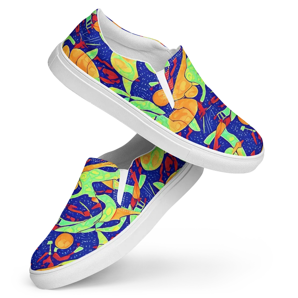 Prism Koi on Women's Slip-On Canvas Shoes — Front