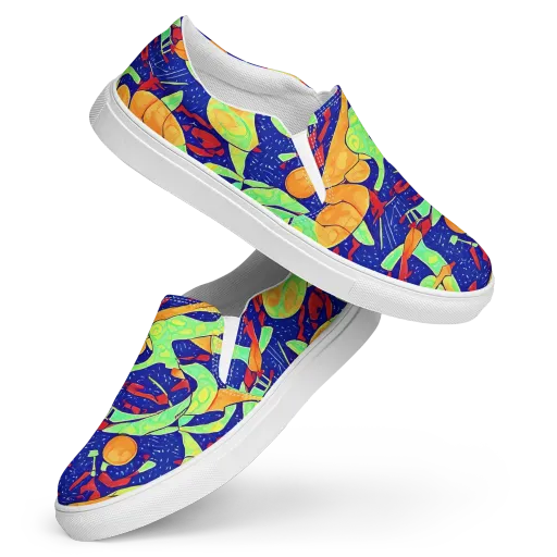 Prism Koi on a Women's Slip-On Canvas Shoes