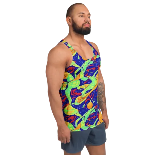 Prism Koi on a Men's Tank Top