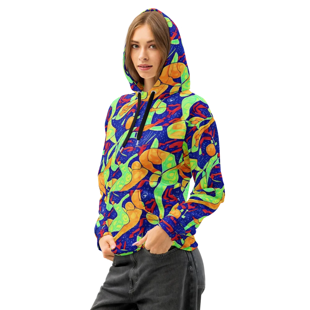 Prism Koi on Cotton Hoodie — Left Front