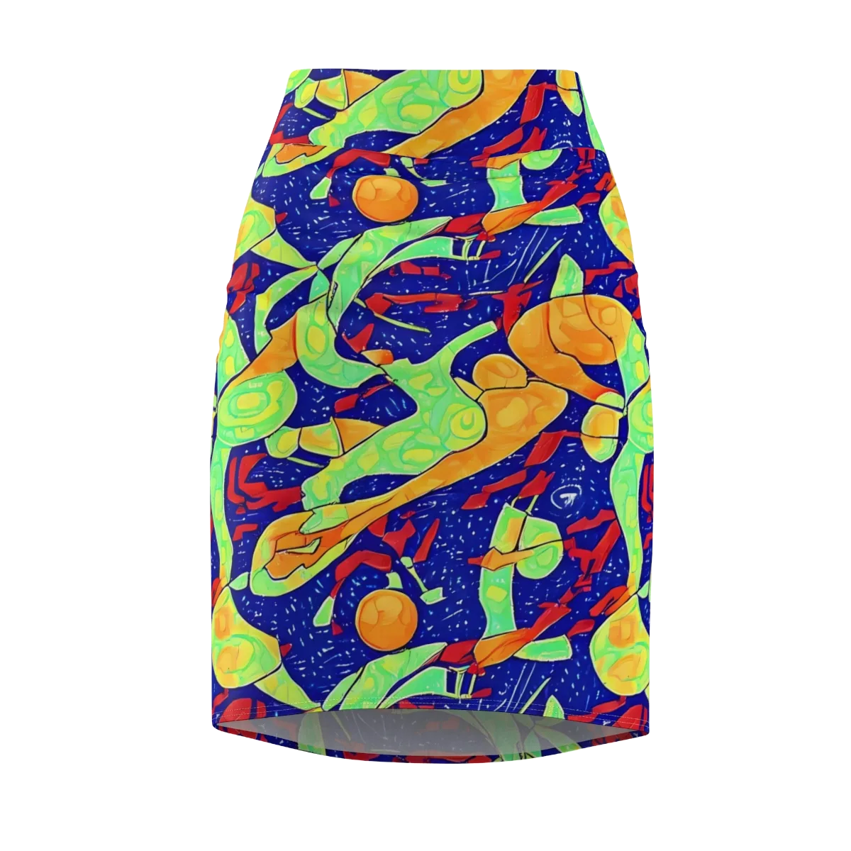 Prism Koi on Pencil Skirt — Front