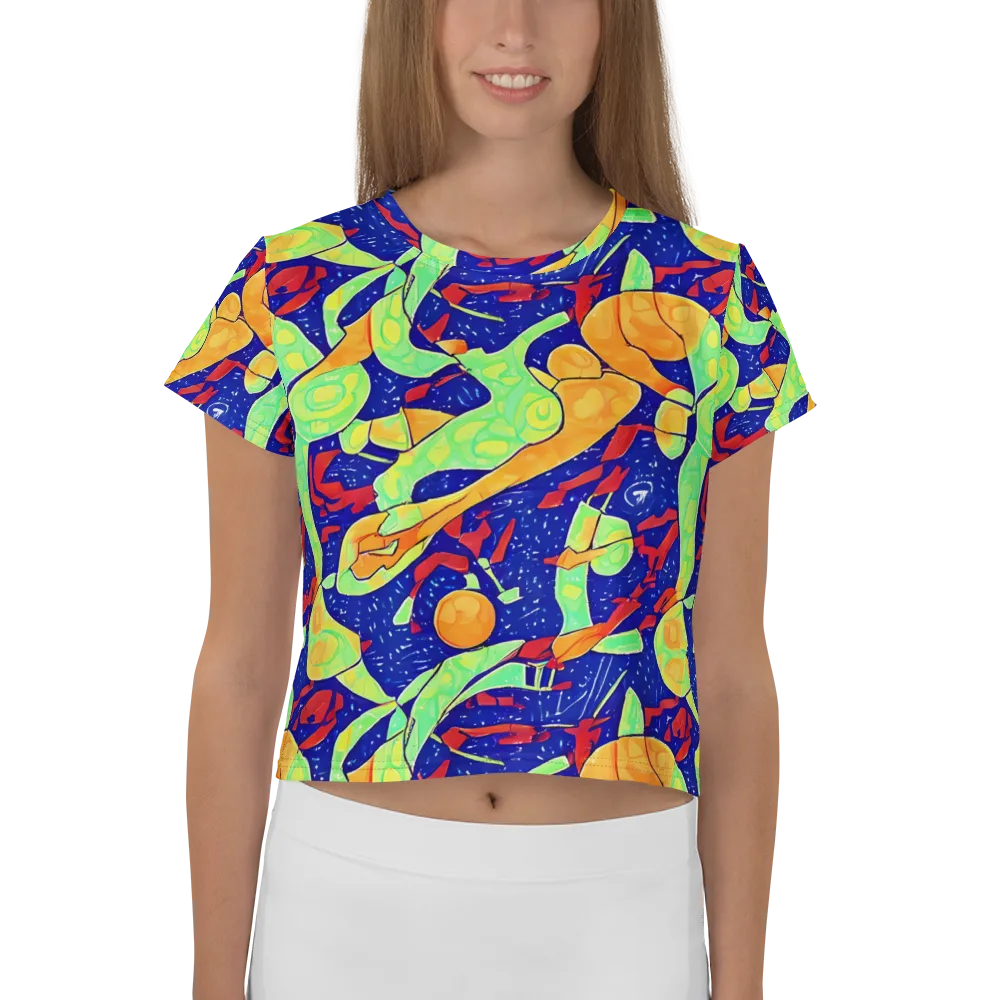 Prism Koi on Crop Tee — Front