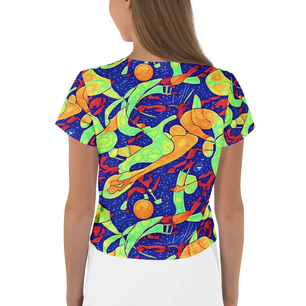Prism Koi on Crop Tee — Back