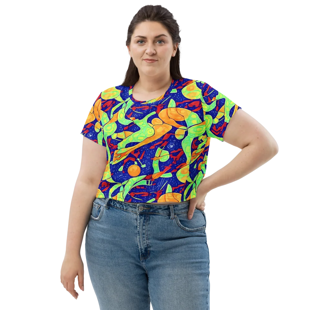 Prism Koi on Crop Tee — Front