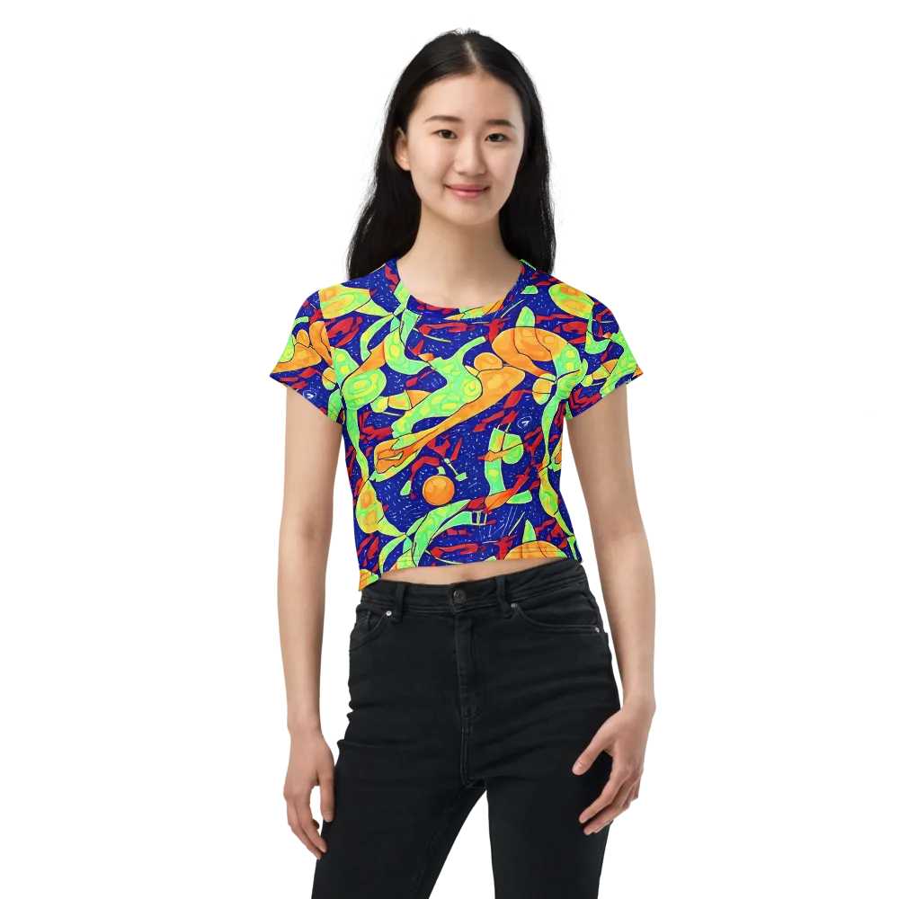 Prism Koi on Crop Tee — Front