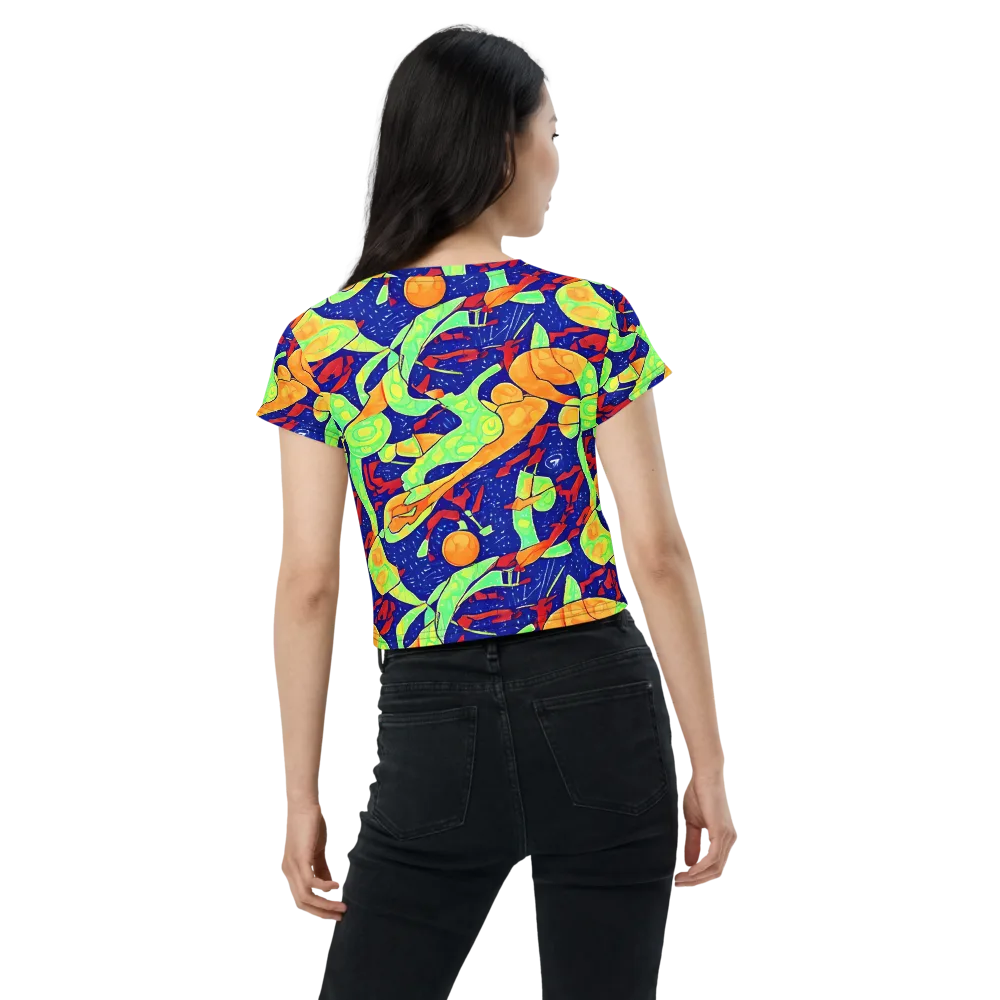Prism Koi on Crop Tee — Back