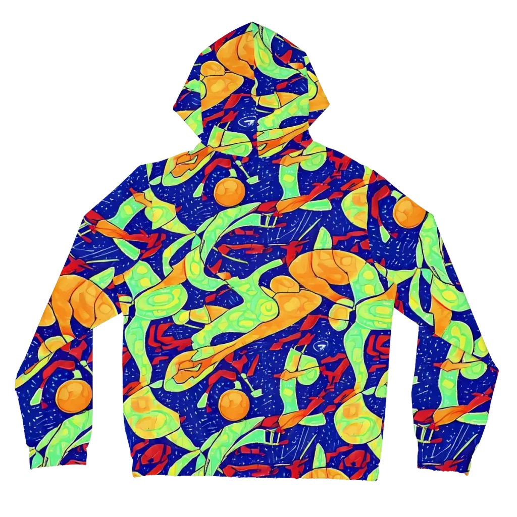 Prism Koi on Women's Full-Zip Hoodie — Back