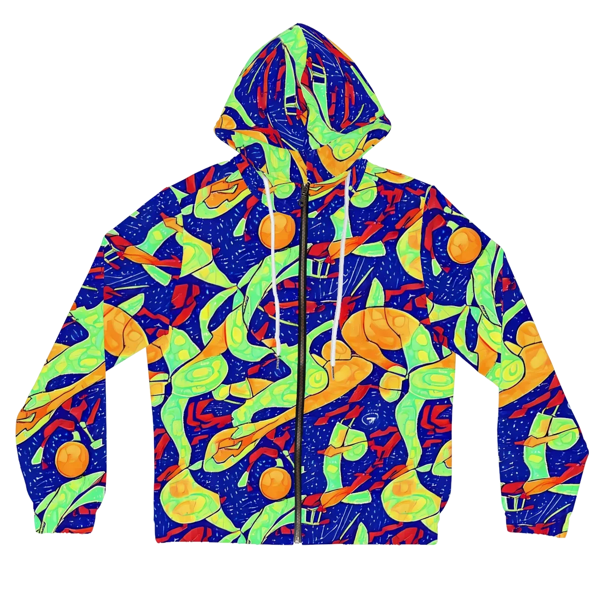 Prism Koi on Women's Full-Zip Hoodie — Front
