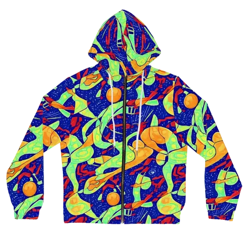 Prism Koi on a Women's Full-Zip Hoodie