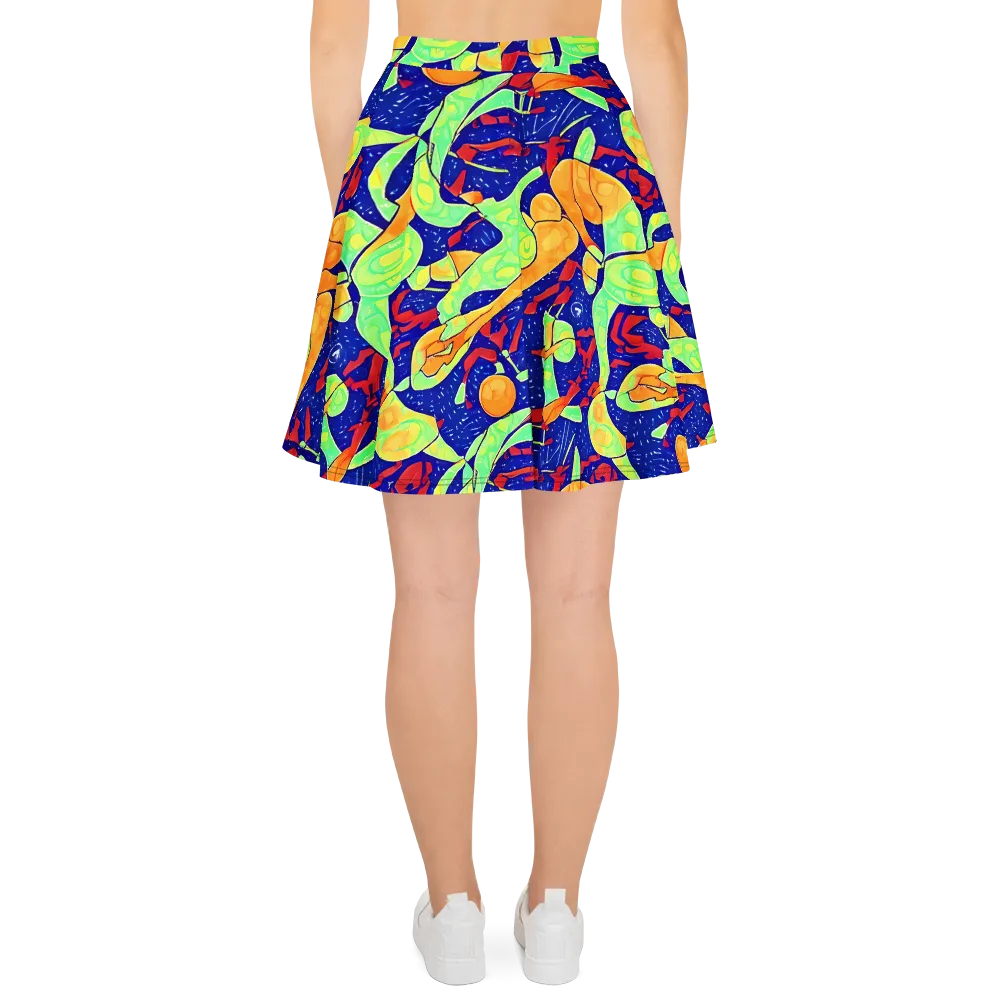 Prism Koi on Skater Skirt — Back