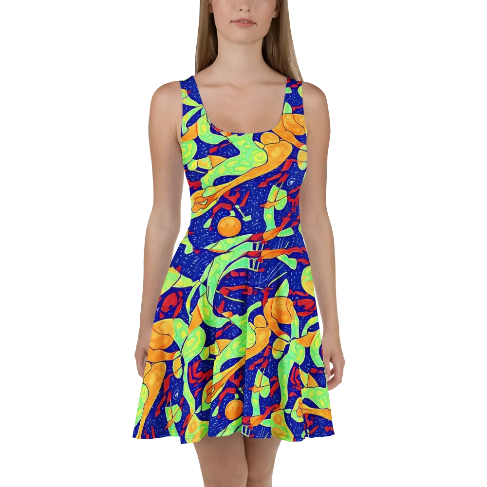 Prism Koi on Skater Dress — Front