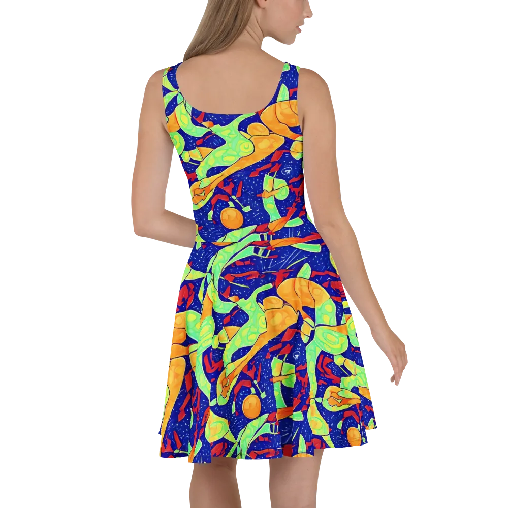 Prism Koi on Skater Dress — Back