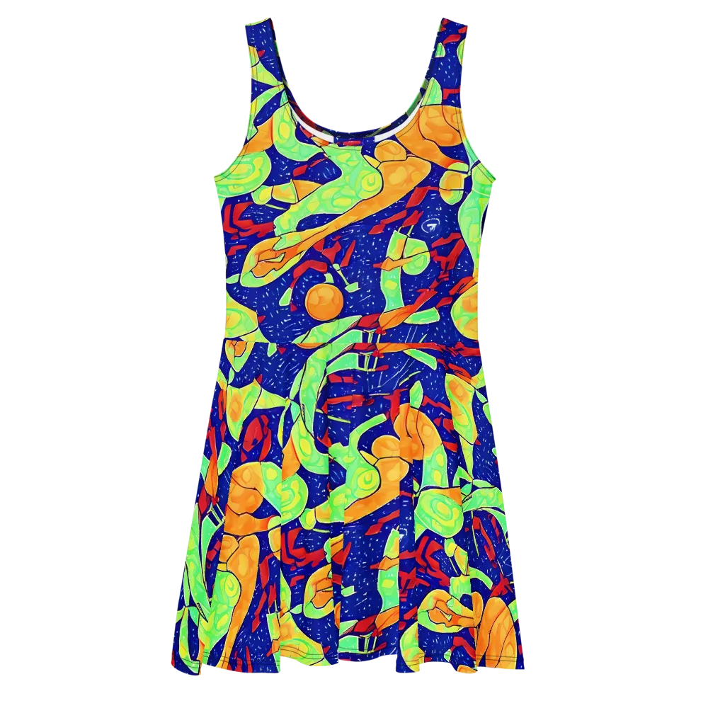 Prism Koi on Skater Dress — Front
