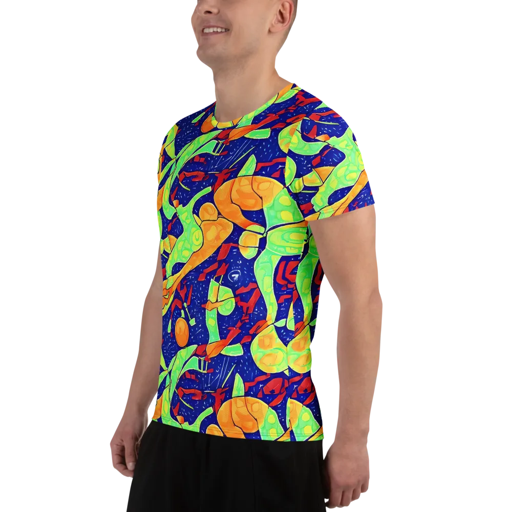 Prism Koi on Men's Athletic T-Shirt — Left