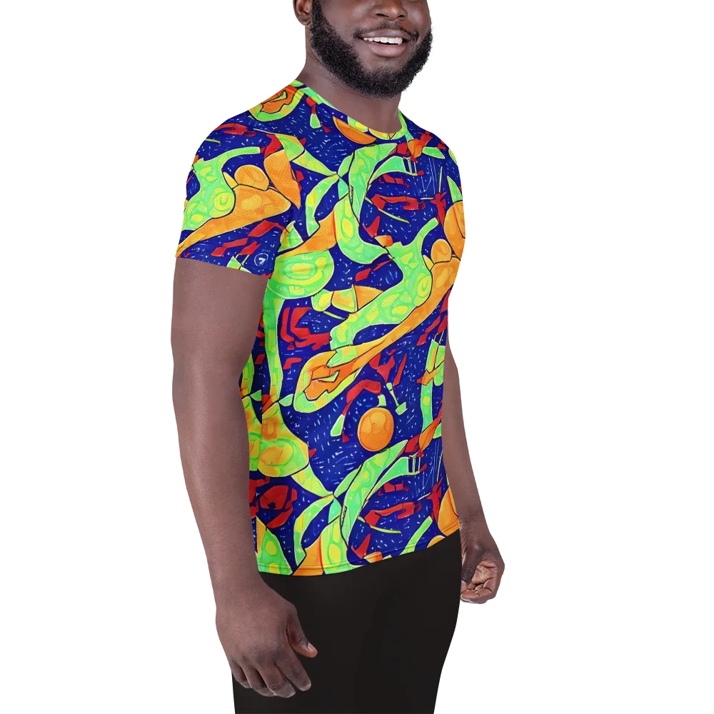 Prism Koi on Men's Athletic T-Shirt — Right