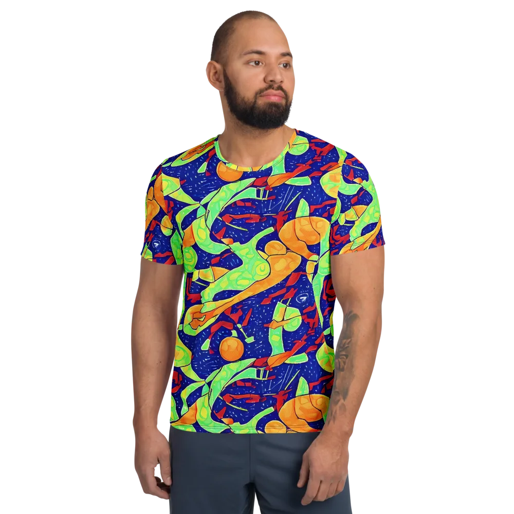 Prism Koi on Men's Athletic T-Shirt — Front