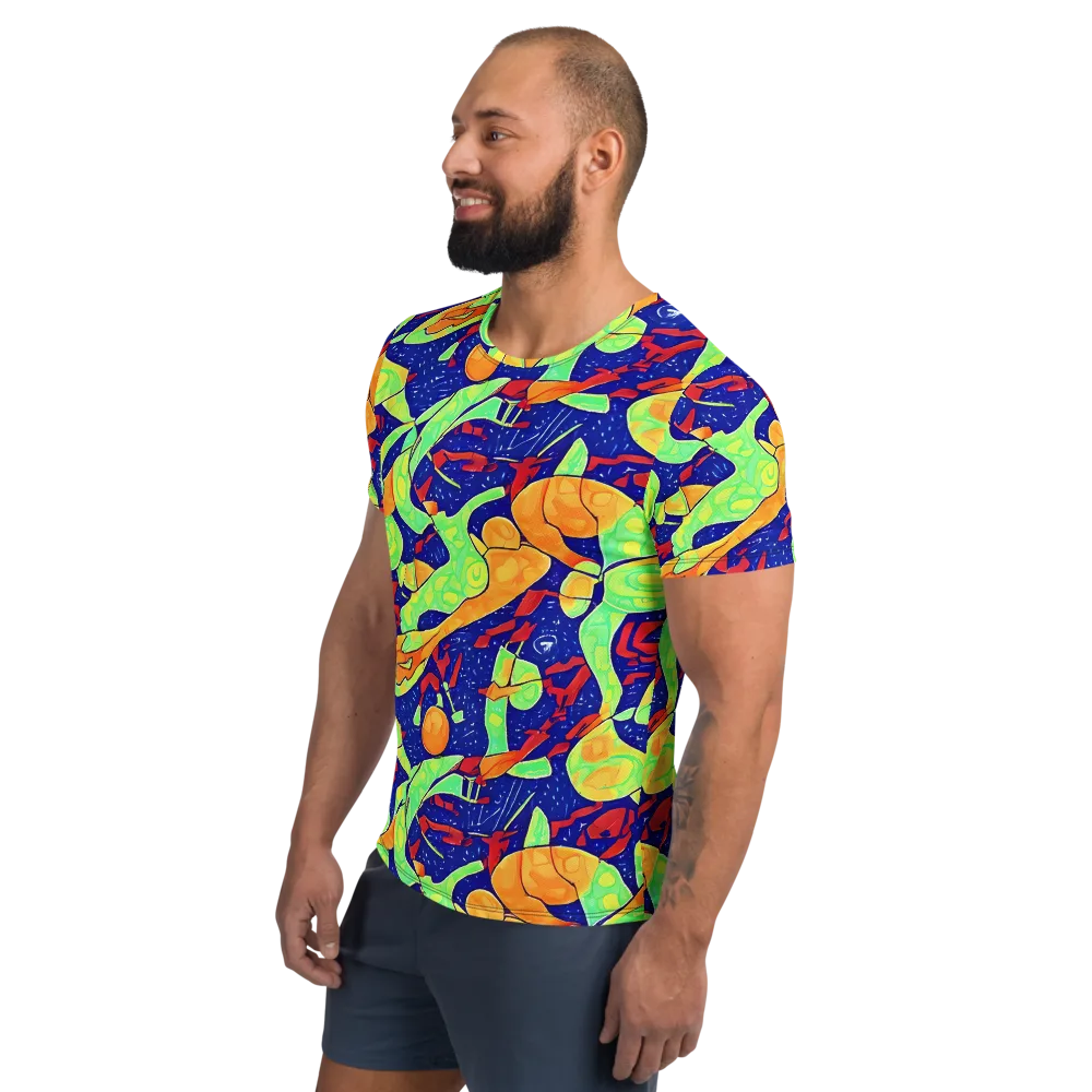 Prism Koi on Men's Athletic T-Shirt — Left