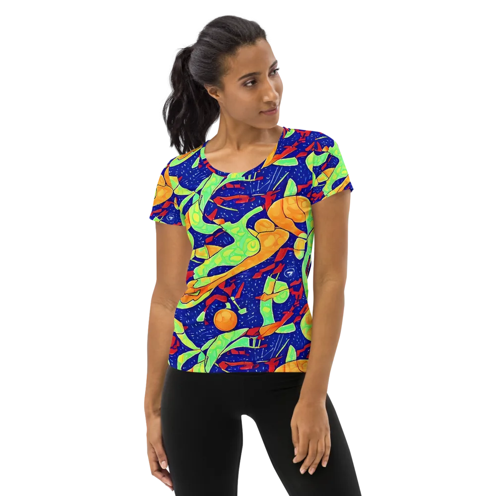 Prism Koi on Women's Athletic T-Shirt — Front