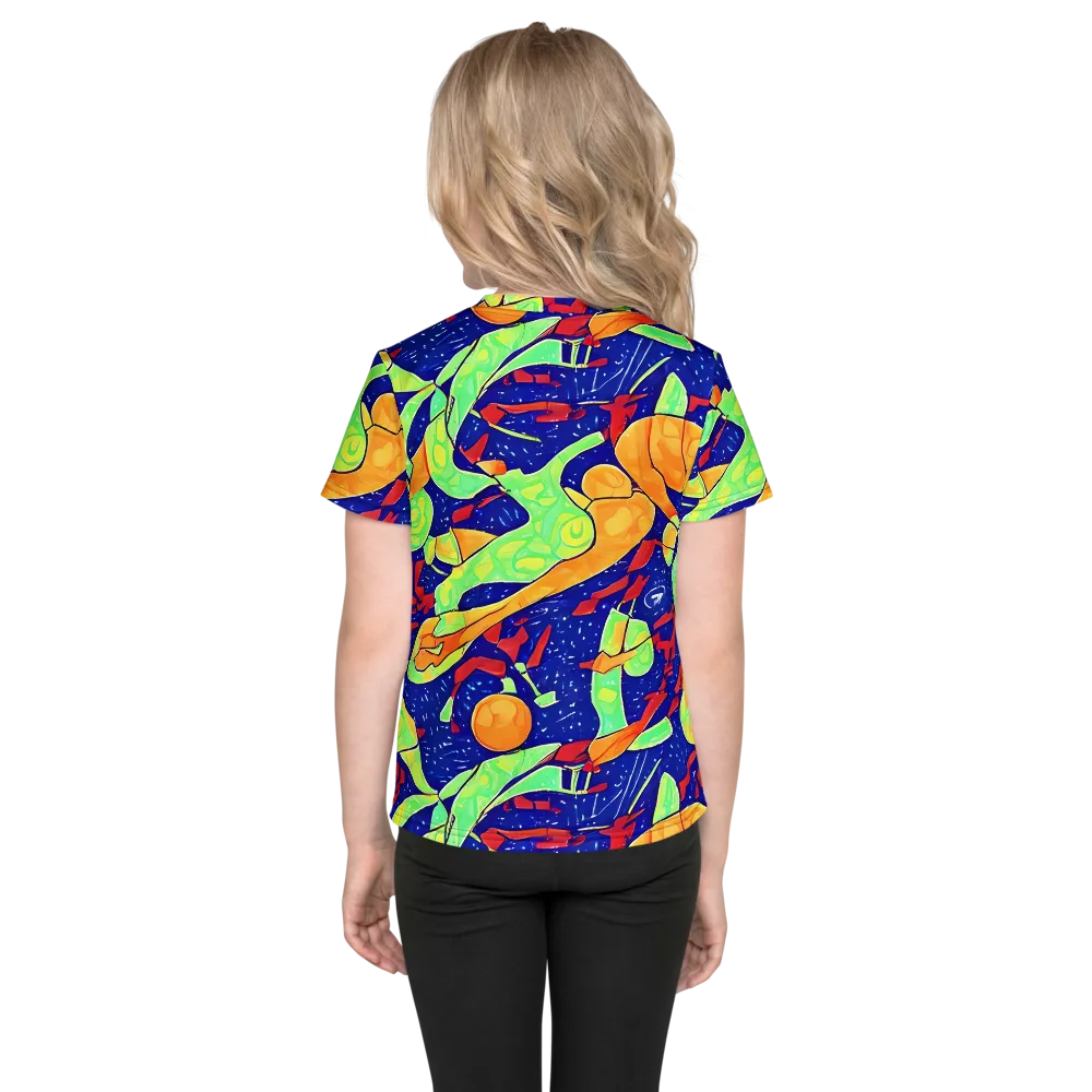 Prism Koi on Kids Crew Neck T-Shirt — Back