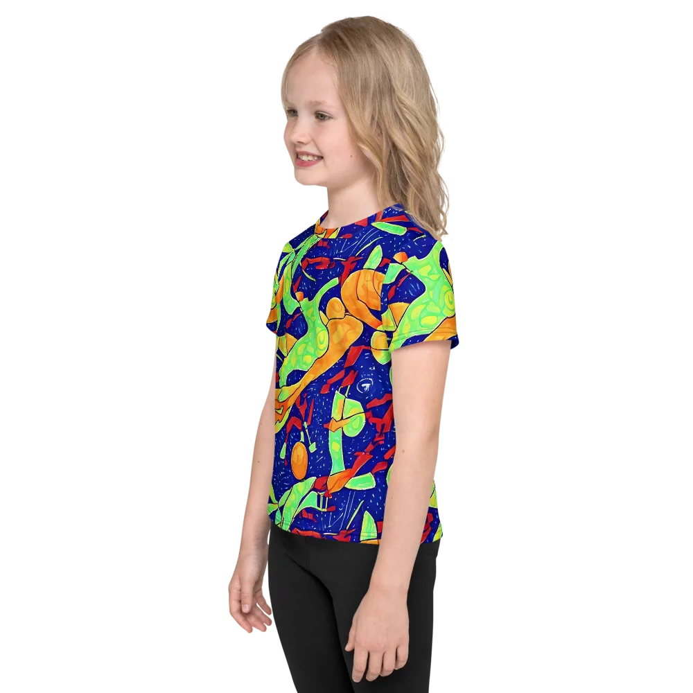 Prism Koi on Kids Crew Neck T-Shirt — Left